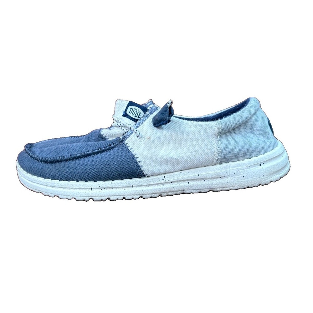 Hey Dude Wendy Women's 6 White/Blue Lightweight Shoes